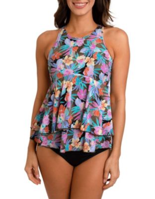 Cabana Life® Blue Diamond Blouson Tankini