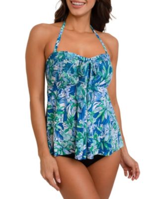 VINCE CAMUTO Smocked Bandeau Bikini Top & Smocked Classic Bikini Bottom