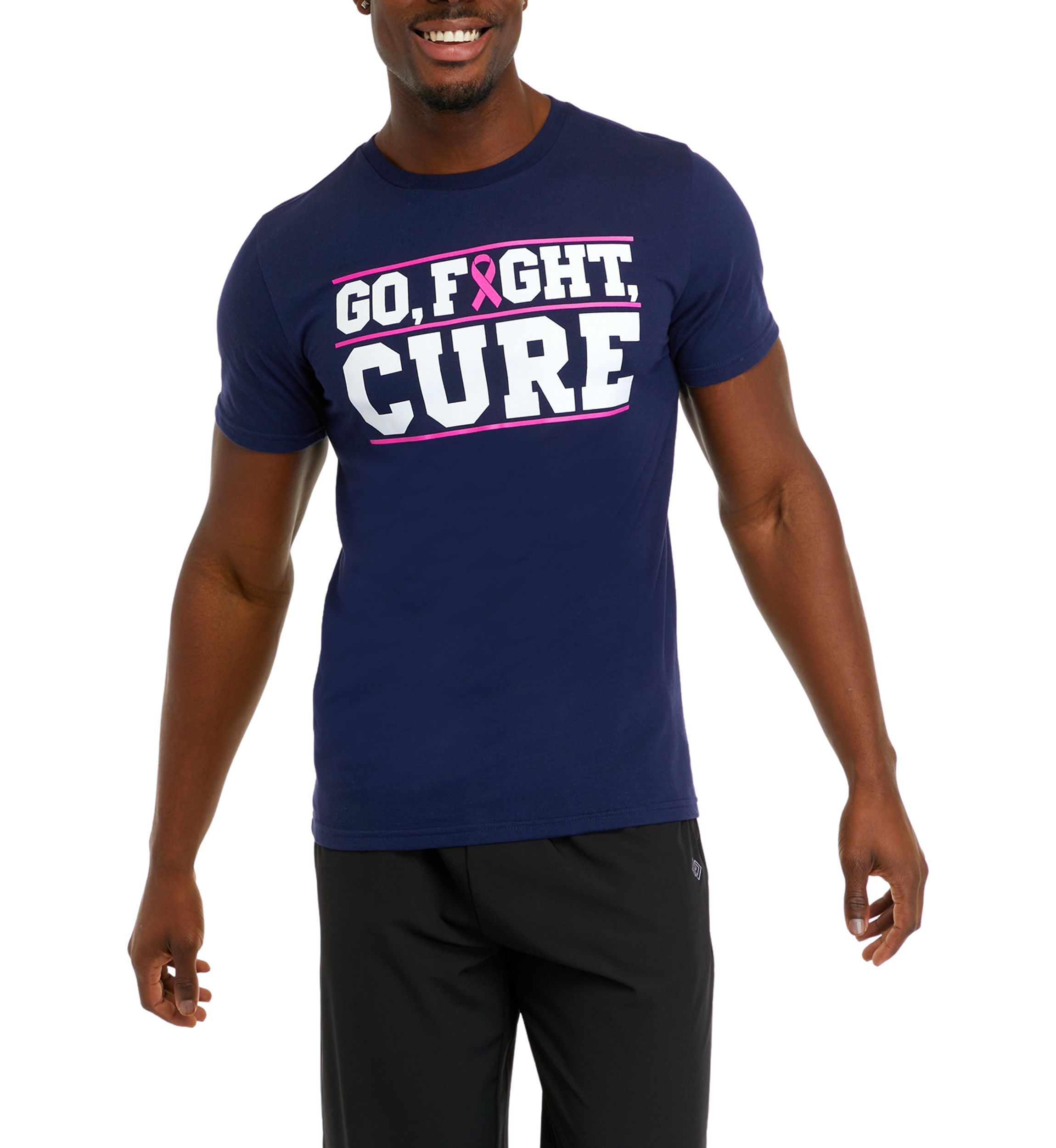 Mens Short Sleeve Breast Cancer Awareness T-Shirt