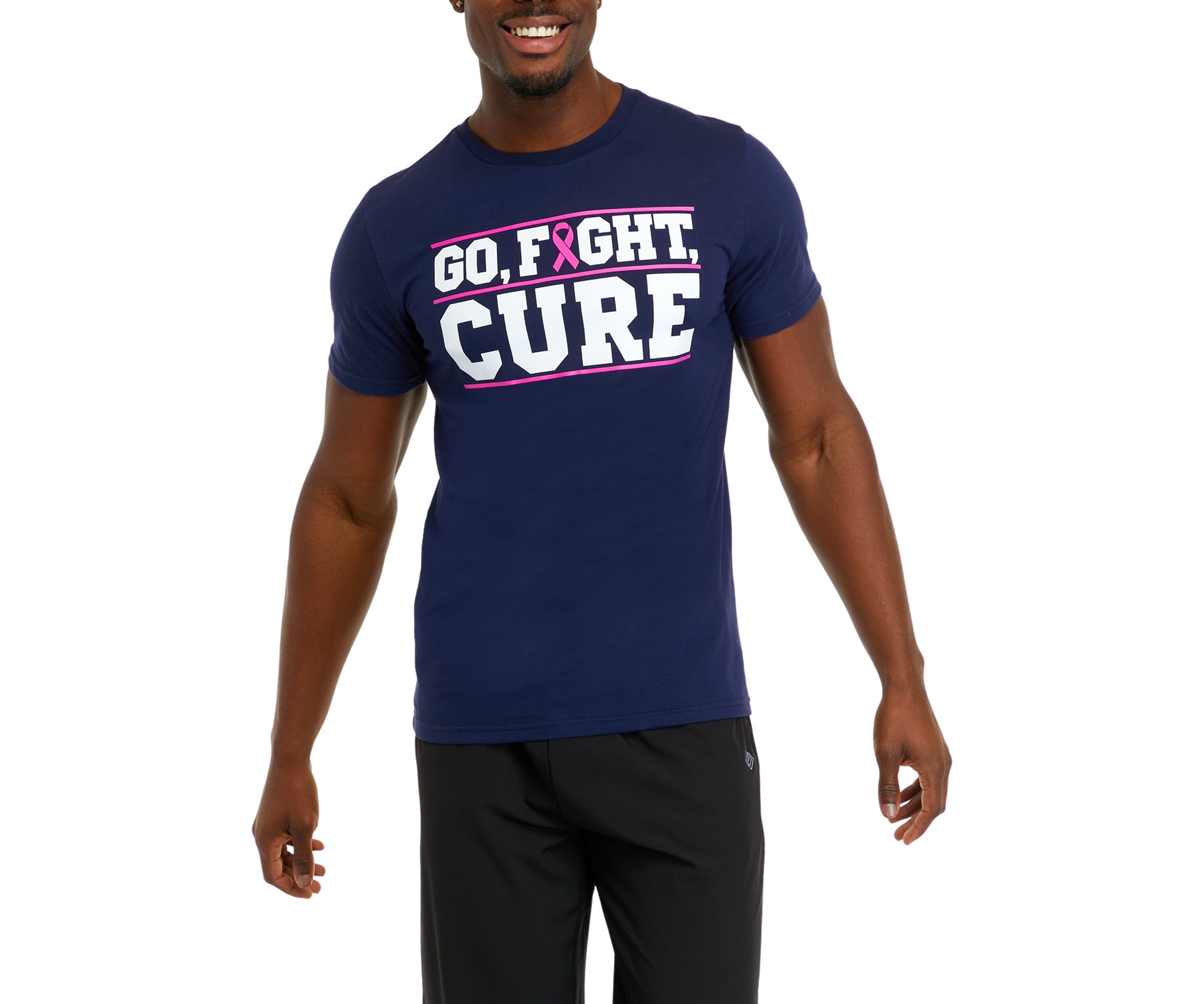 Mens Short Sleeve Breast Cancer Awareness T-Shirt