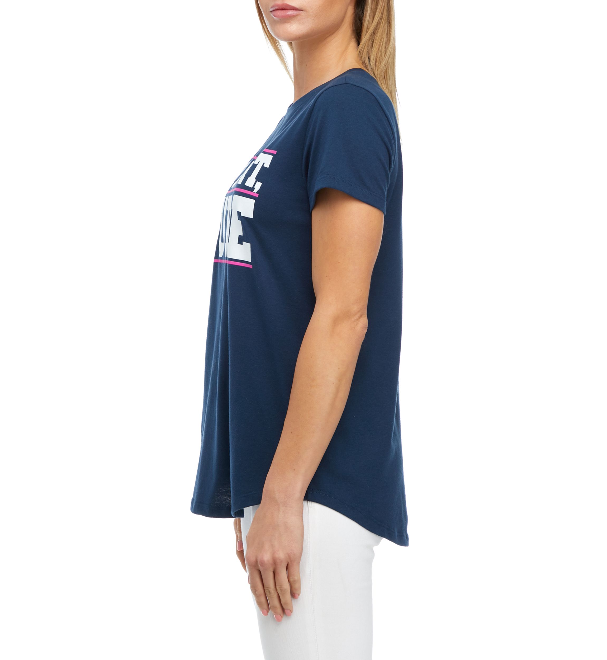 Womens Short Sleeve Breast Cancer Awareness Graphic T-Shirt