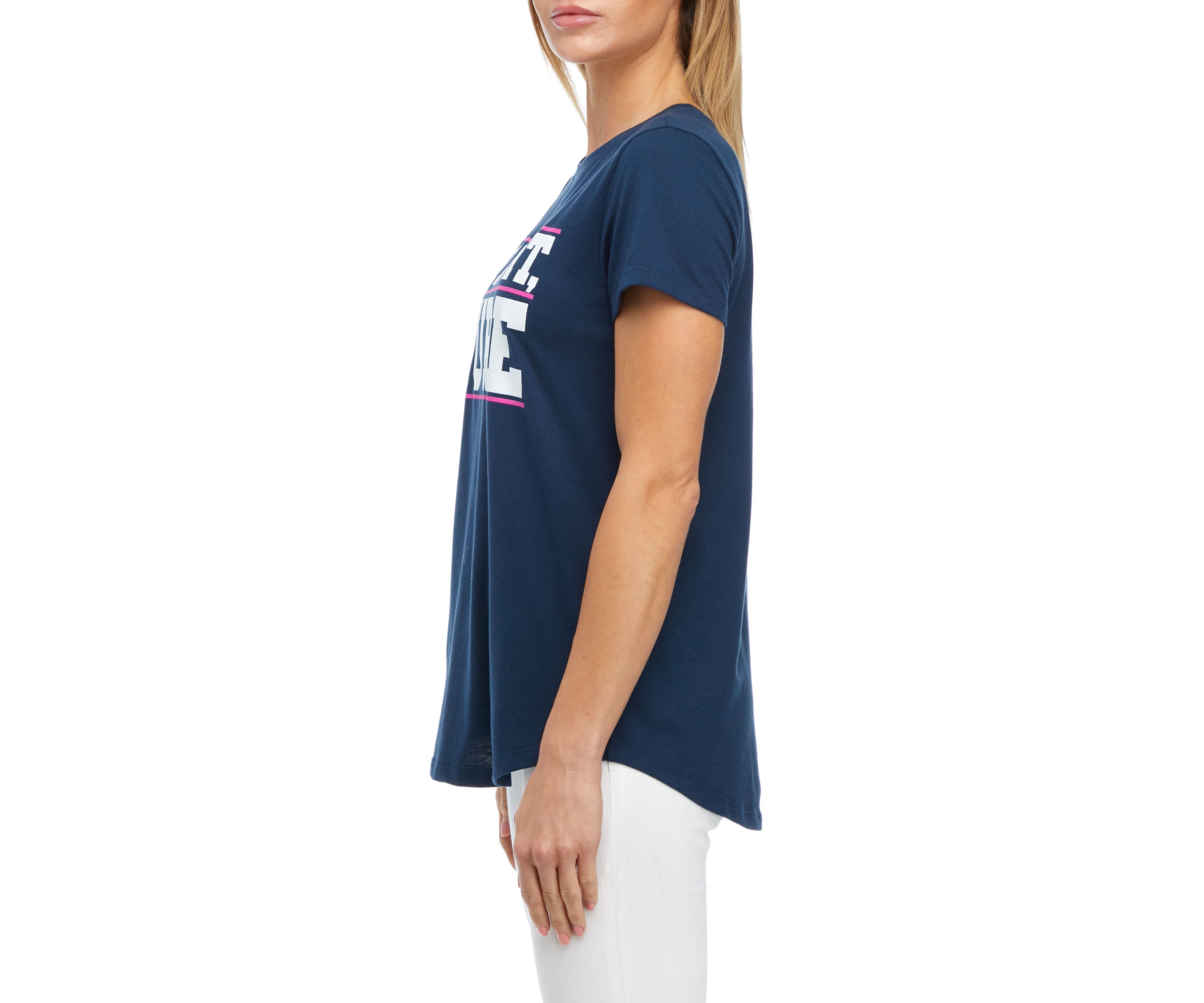 Womens Short Sleeve Breast Cancer Awareness Graphic T-Shirt