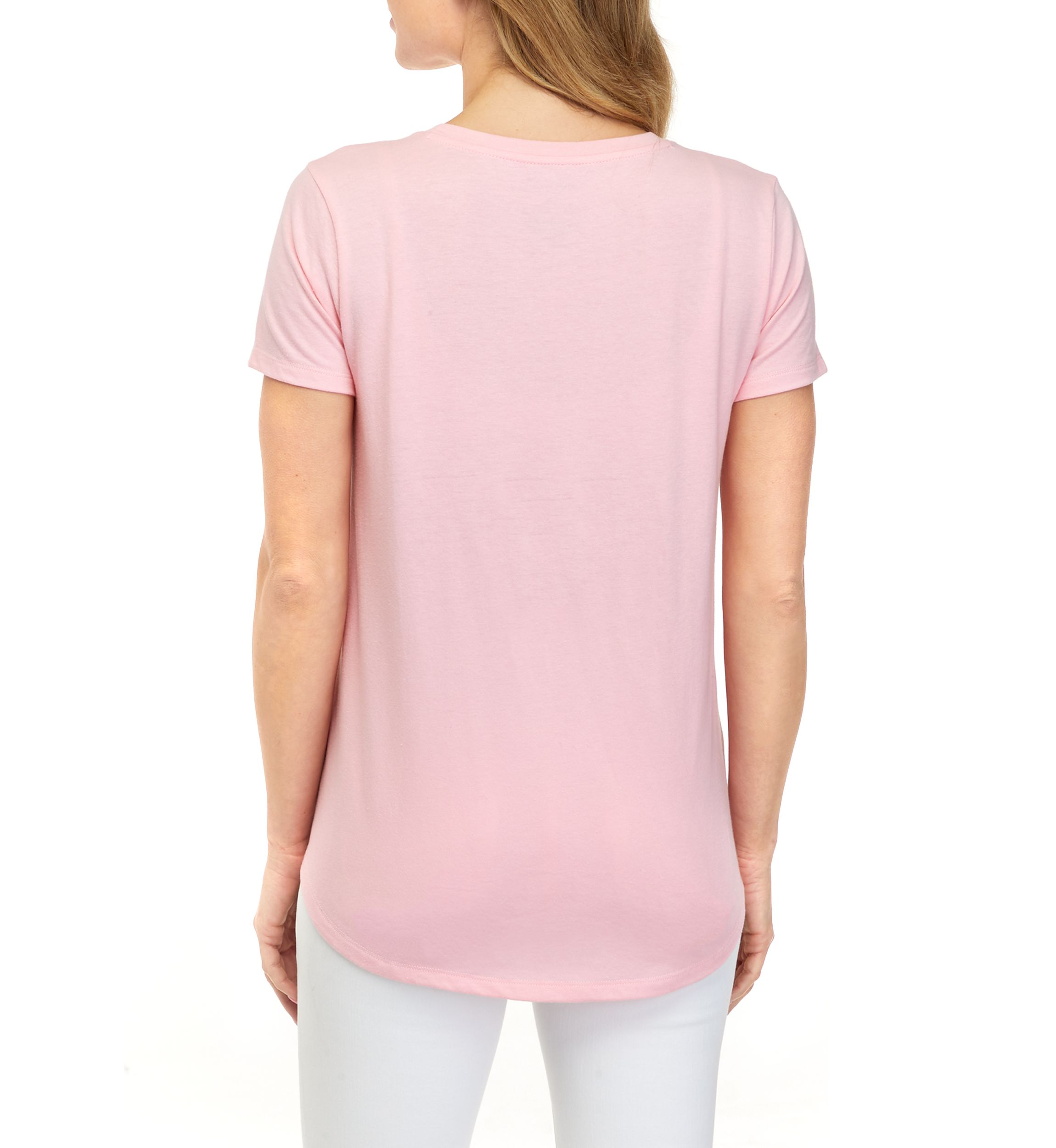 Womens Short Sleeve Breast Cancer Awareness Graphic T-Shirt