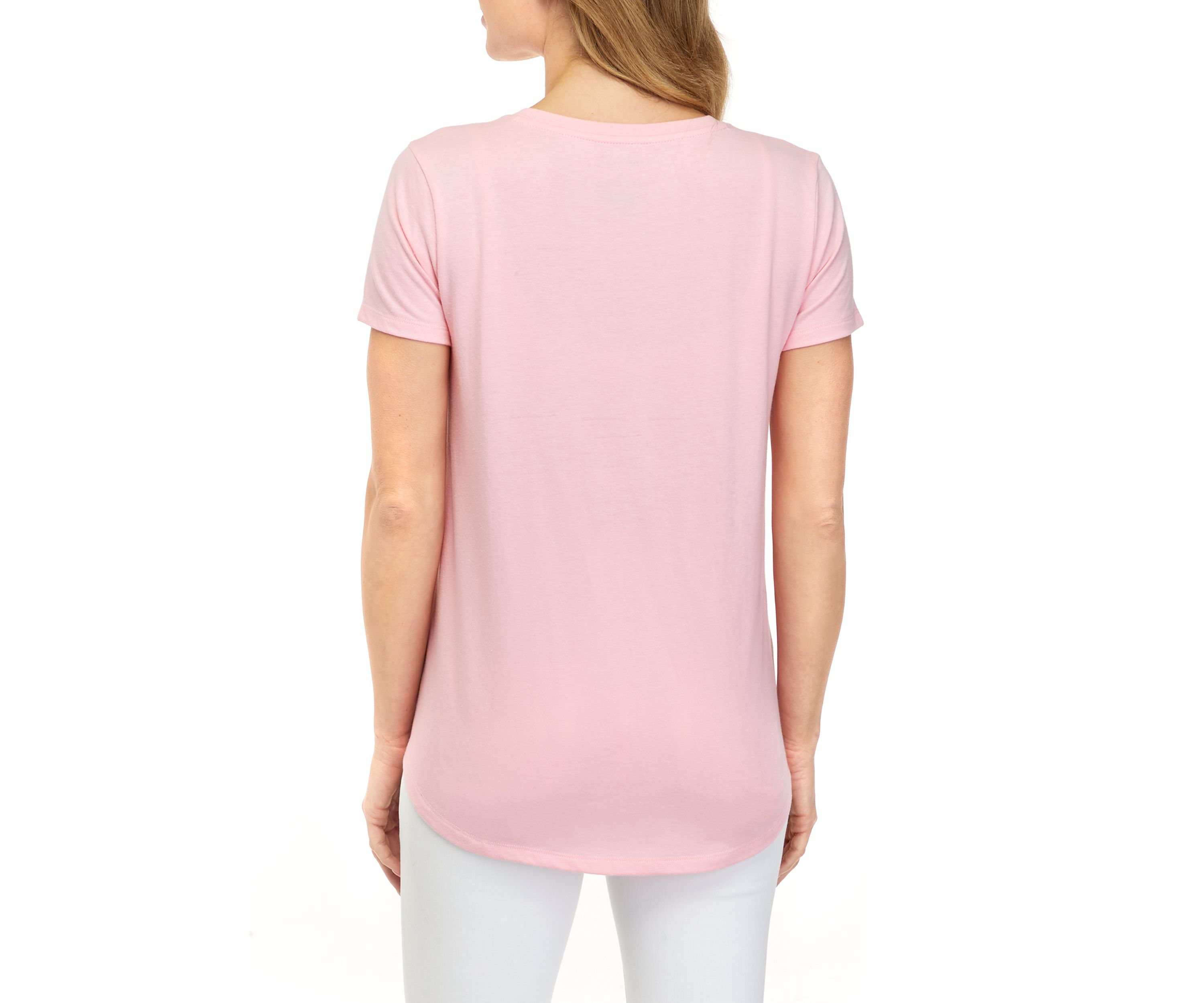 Womens Short Sleeve Breast Cancer Awareness Graphic T-Shirt