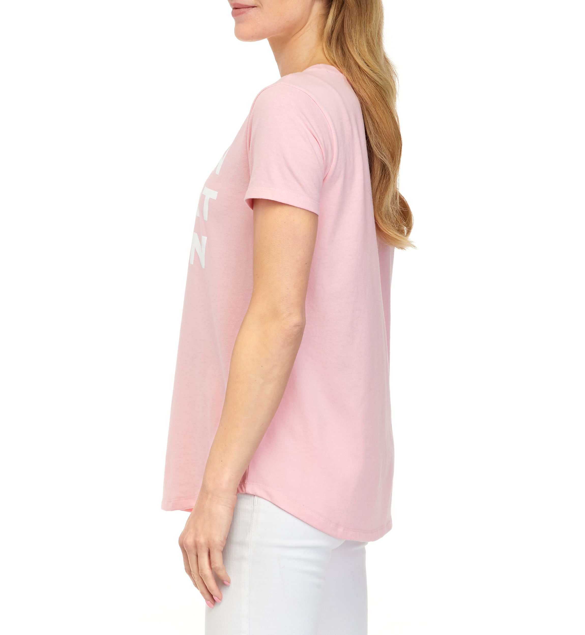 Womens Short Sleeve Breast Cancer Awareness Graphic T-Shirt