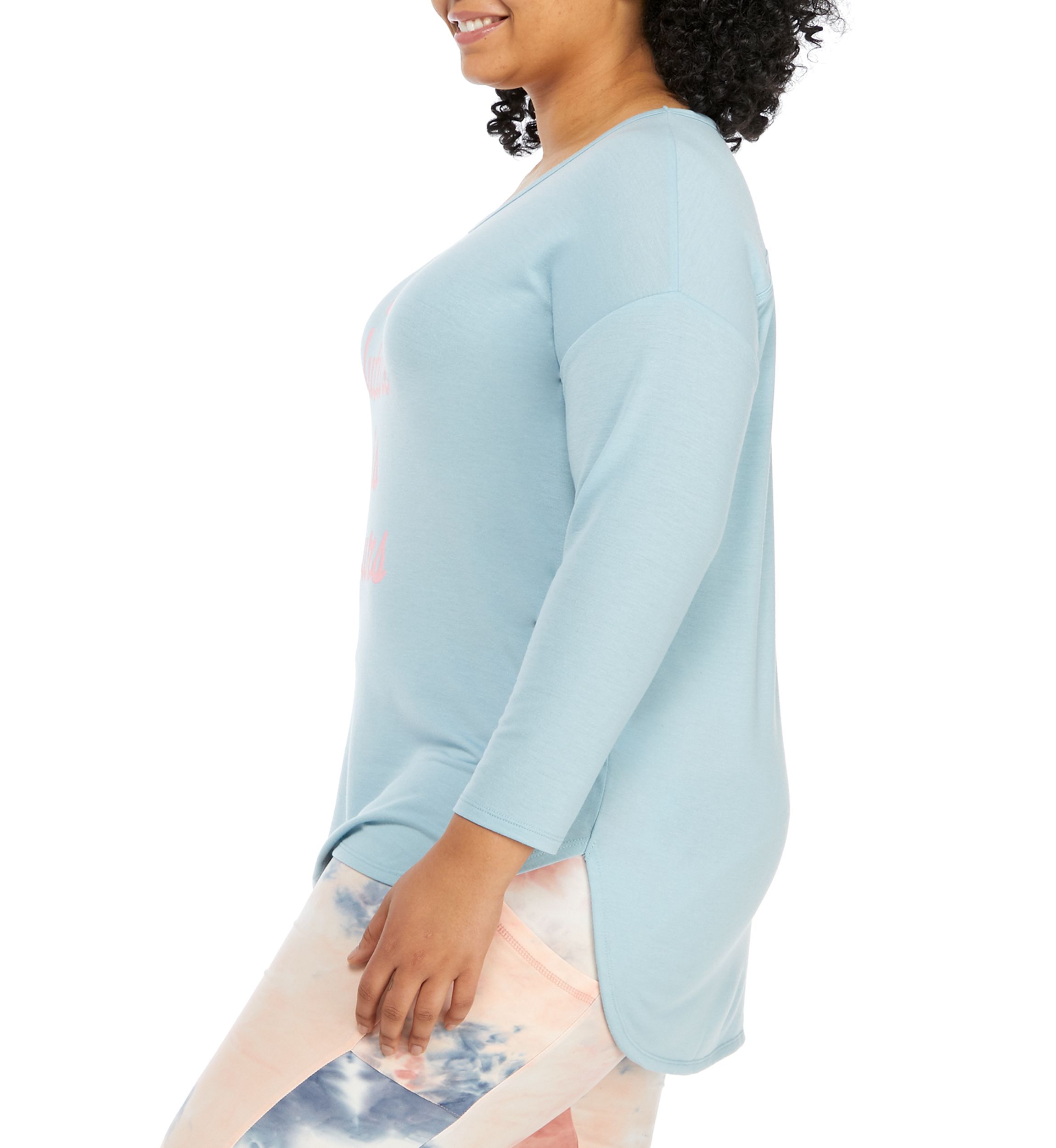 Studio Plus Size Long Sleeve Graphic Pullover