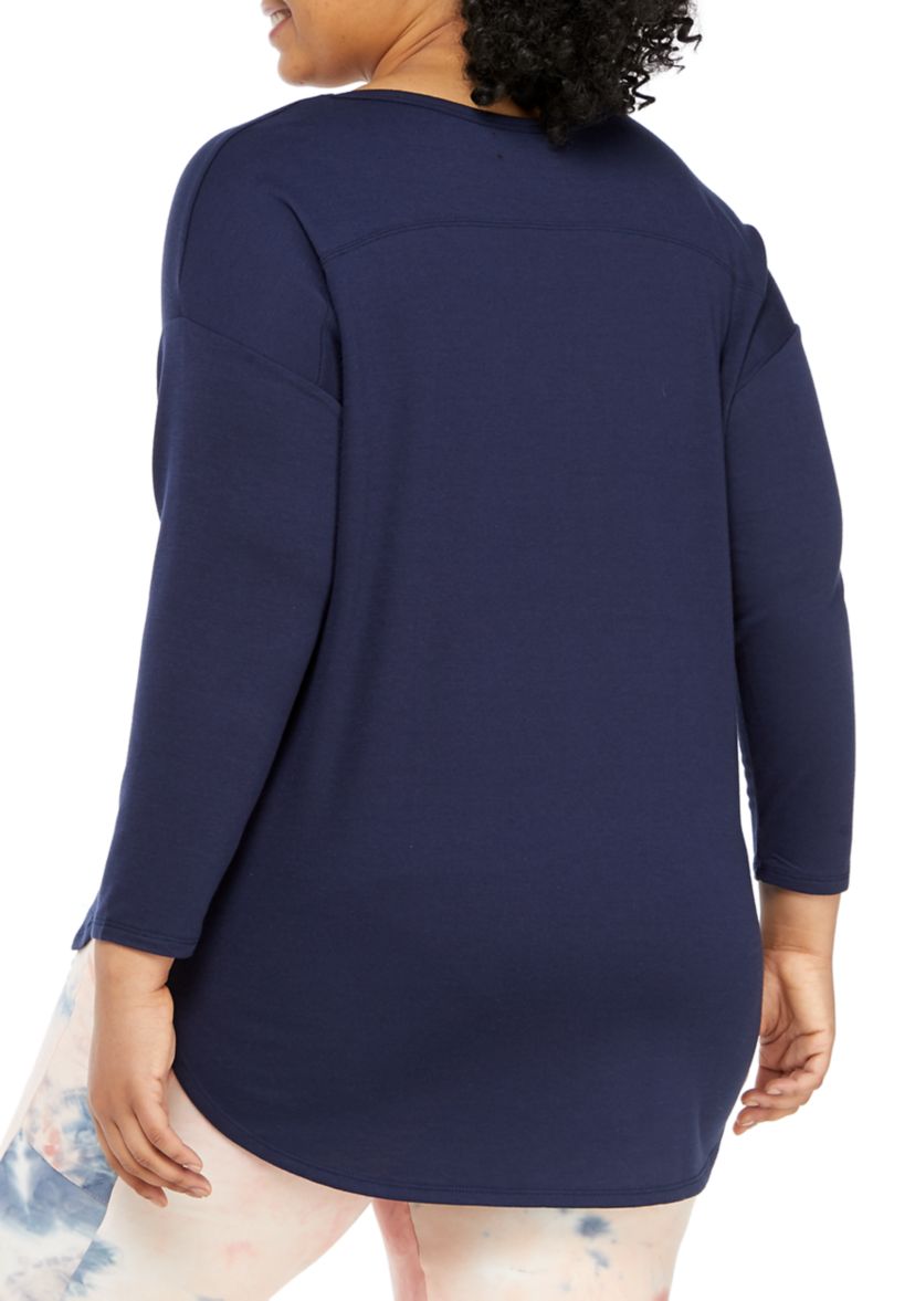 Studio Plus Size Long Sleeve Graphic Pullover