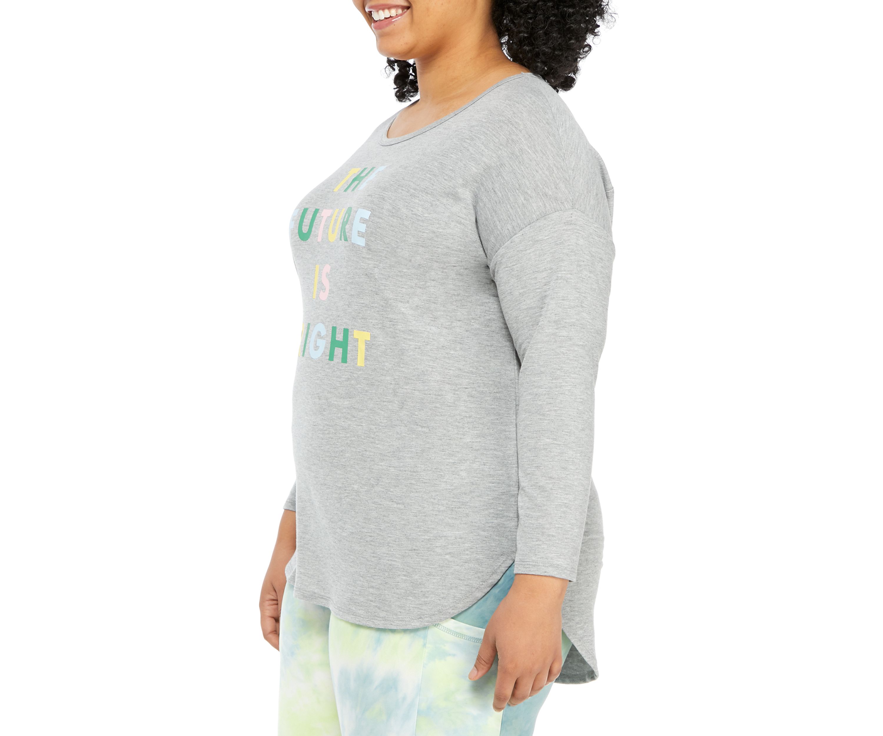 Studio Plus Size Long Sleeve Graphic Pullover
