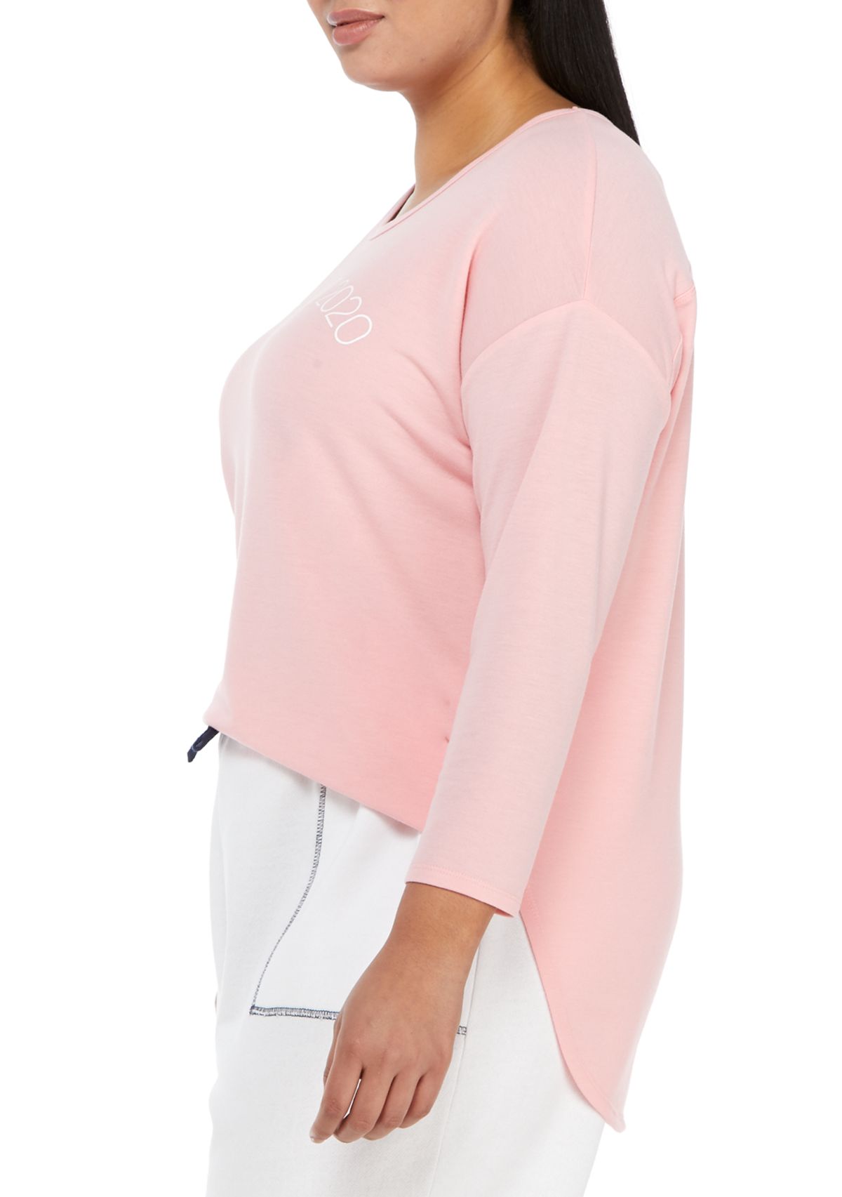 Studio Plus Size Long Sleeve Graphic Pullover