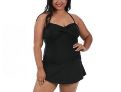 Skirted one piece swimsuit
