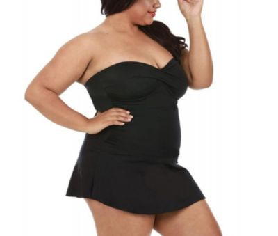 Skirted one piece swimsuit