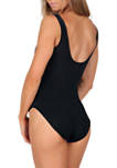 Modest Compression One-Piece Swimsuit with Scoop Back