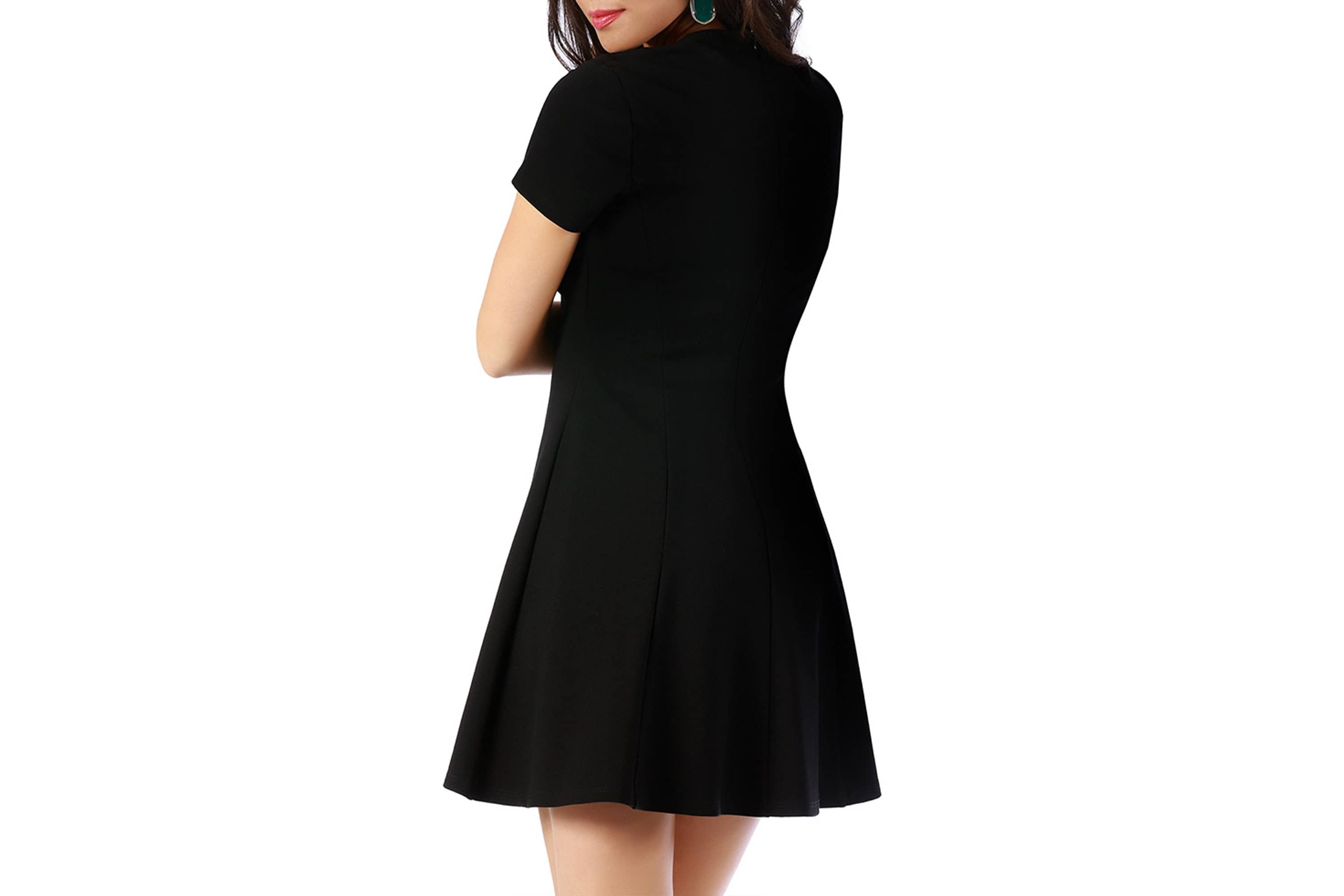 Fit and flare cap sleeve short dress