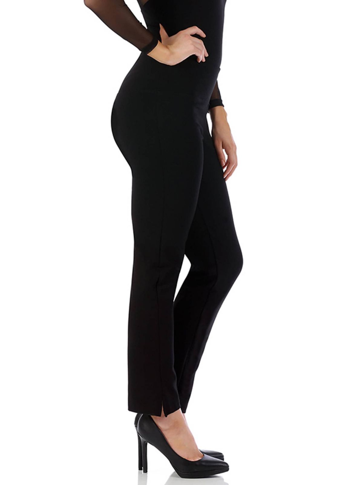 Straight Leg Ankle Slit Pant
