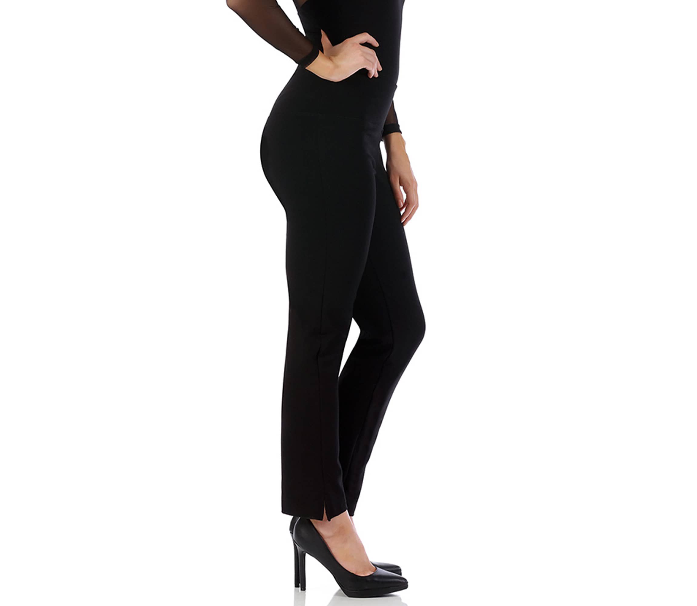 Straight Leg Ankle Slit Pant