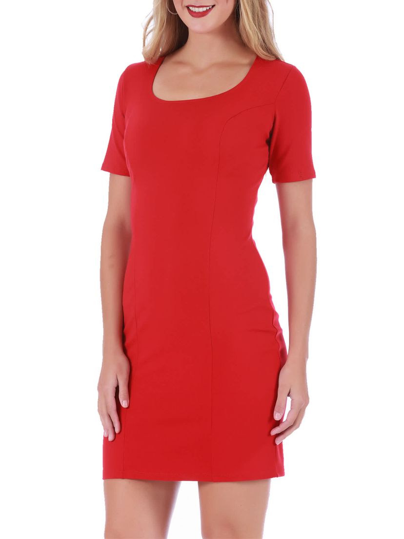 Square neck short dress