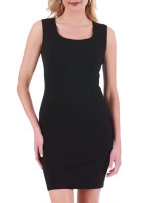 InstantFigure Sleeveless panel sheath Dress, Black, Small