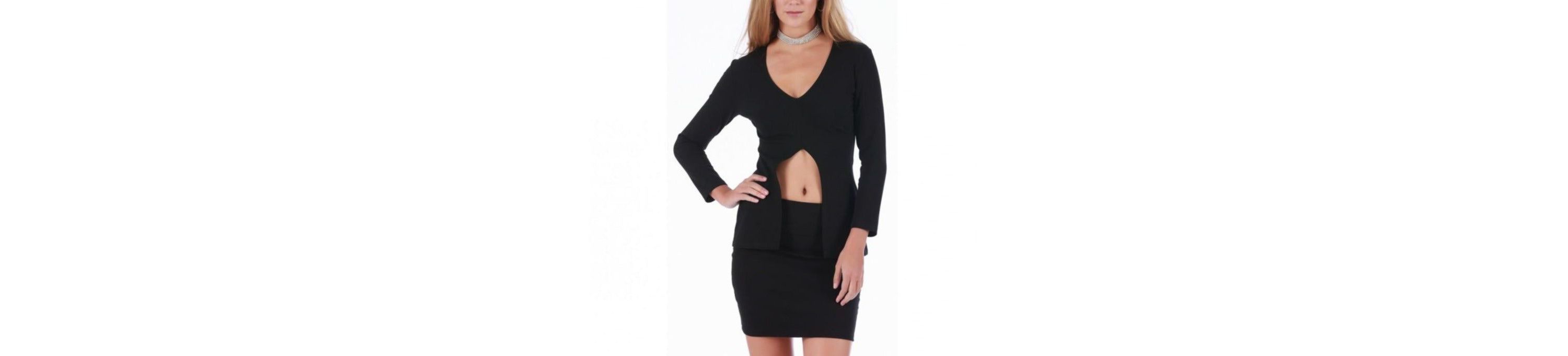 Long Sleeve Front Center Slit Top