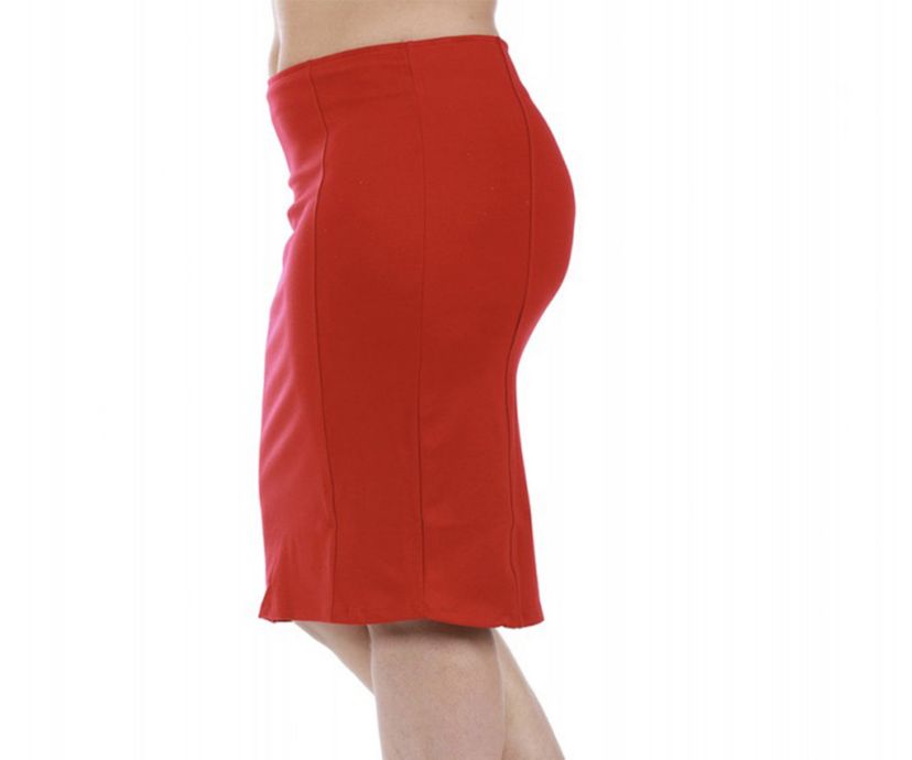 Plus Size Back Zip Pencil Skirt