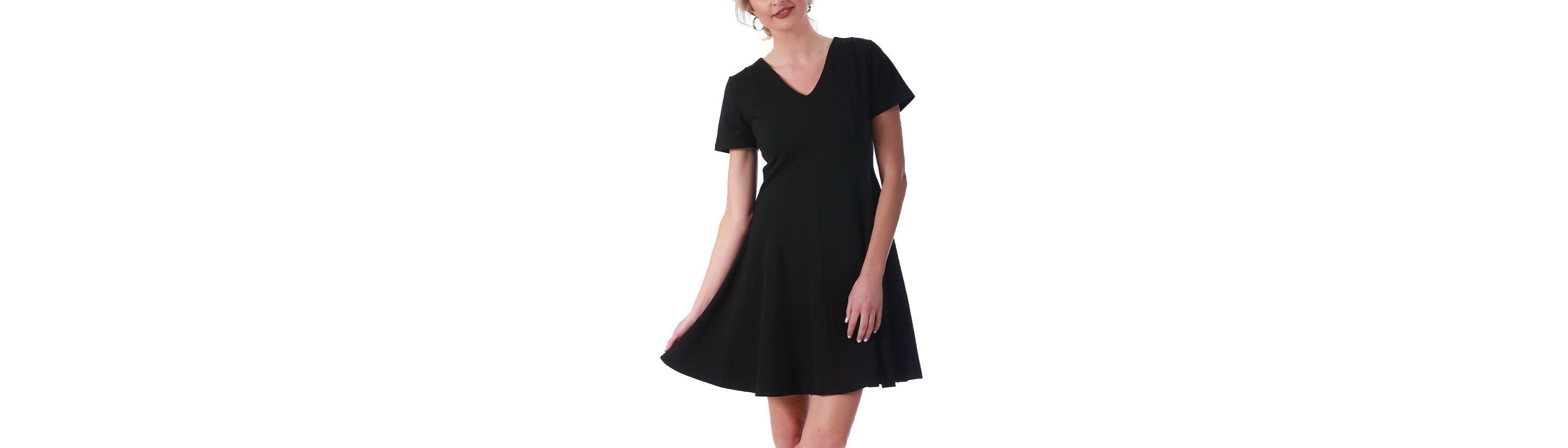 Fit and flare short sleeve dress