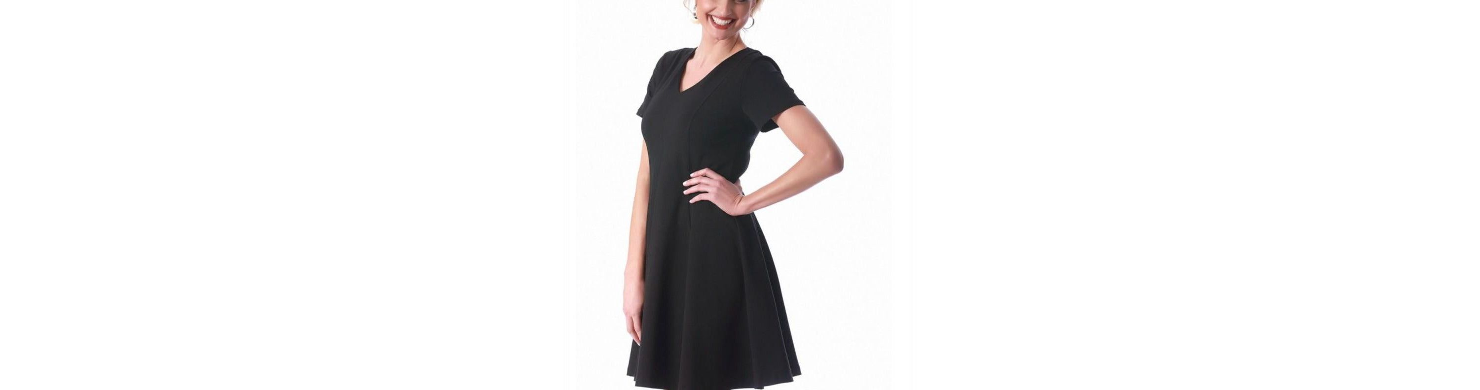 Fit and flare short sleeve dress