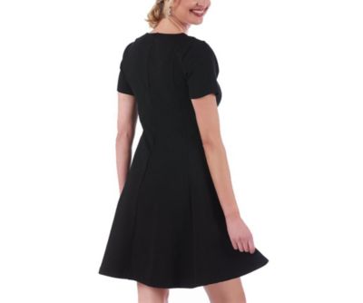 Fit and flare short sleeve dress