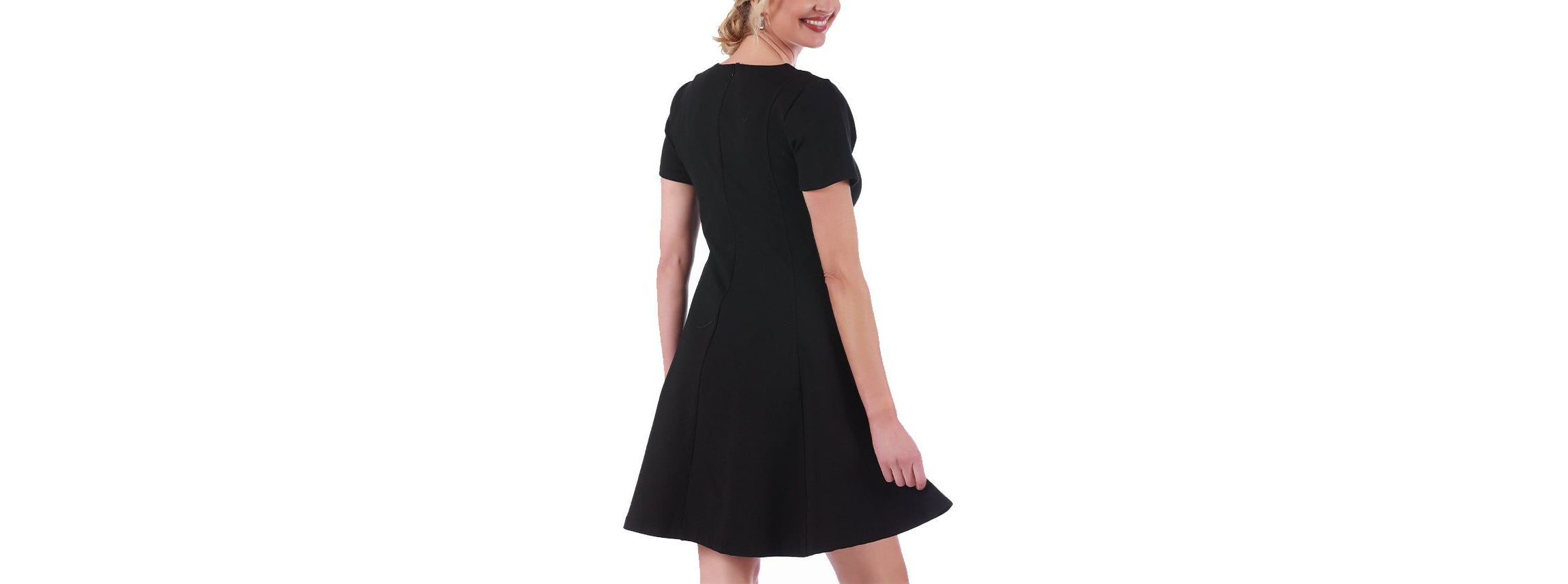 Fit and flare short sleeve dress