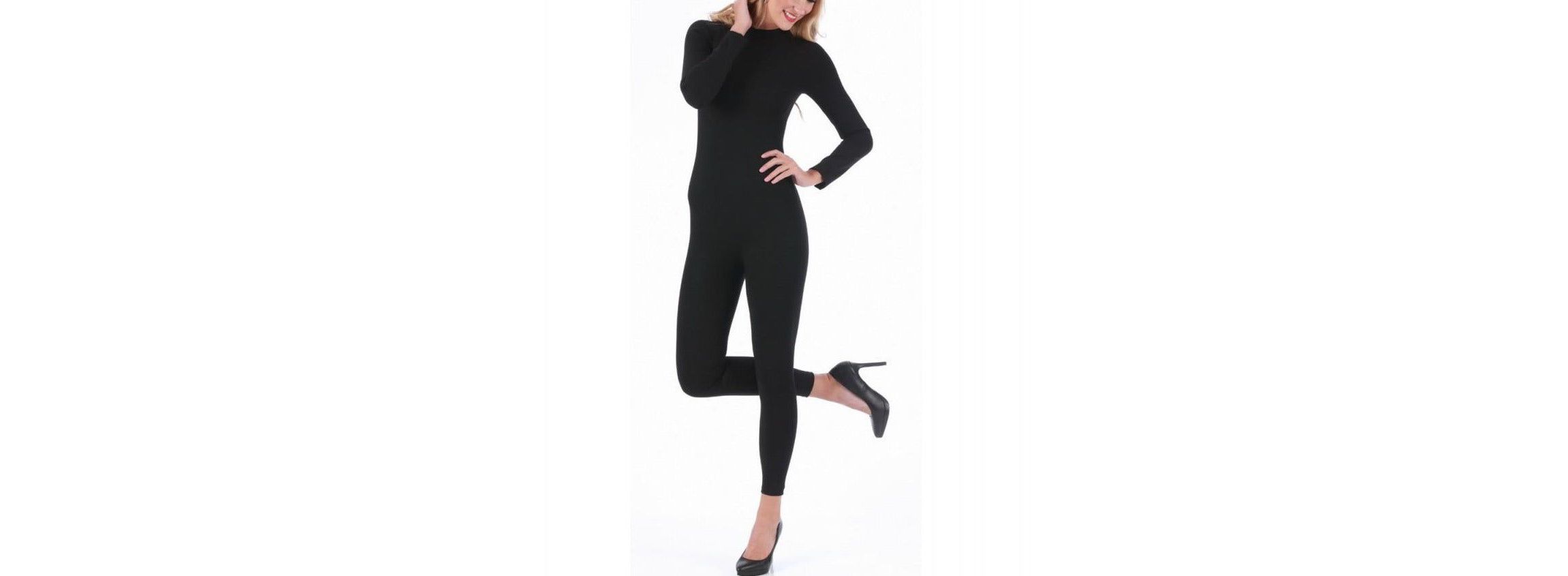 Mock neck full body jumpsuit