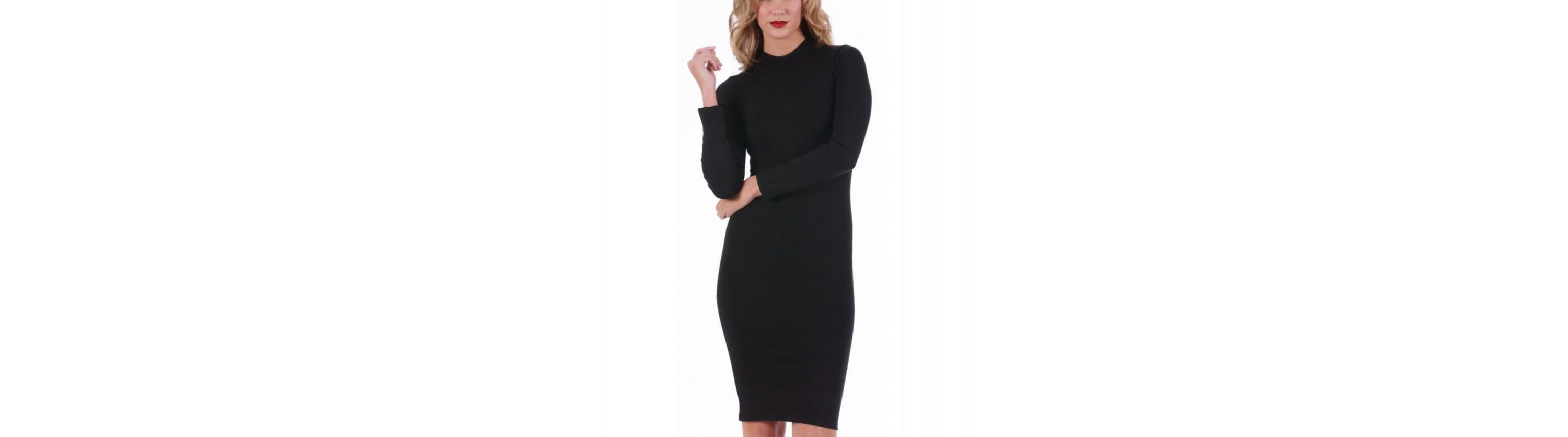 Mock neck long sleeve short dress