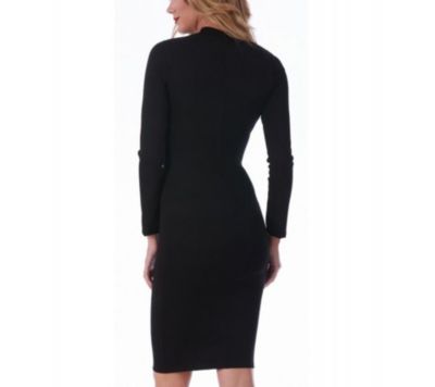 Mock neck long sleeve short dress