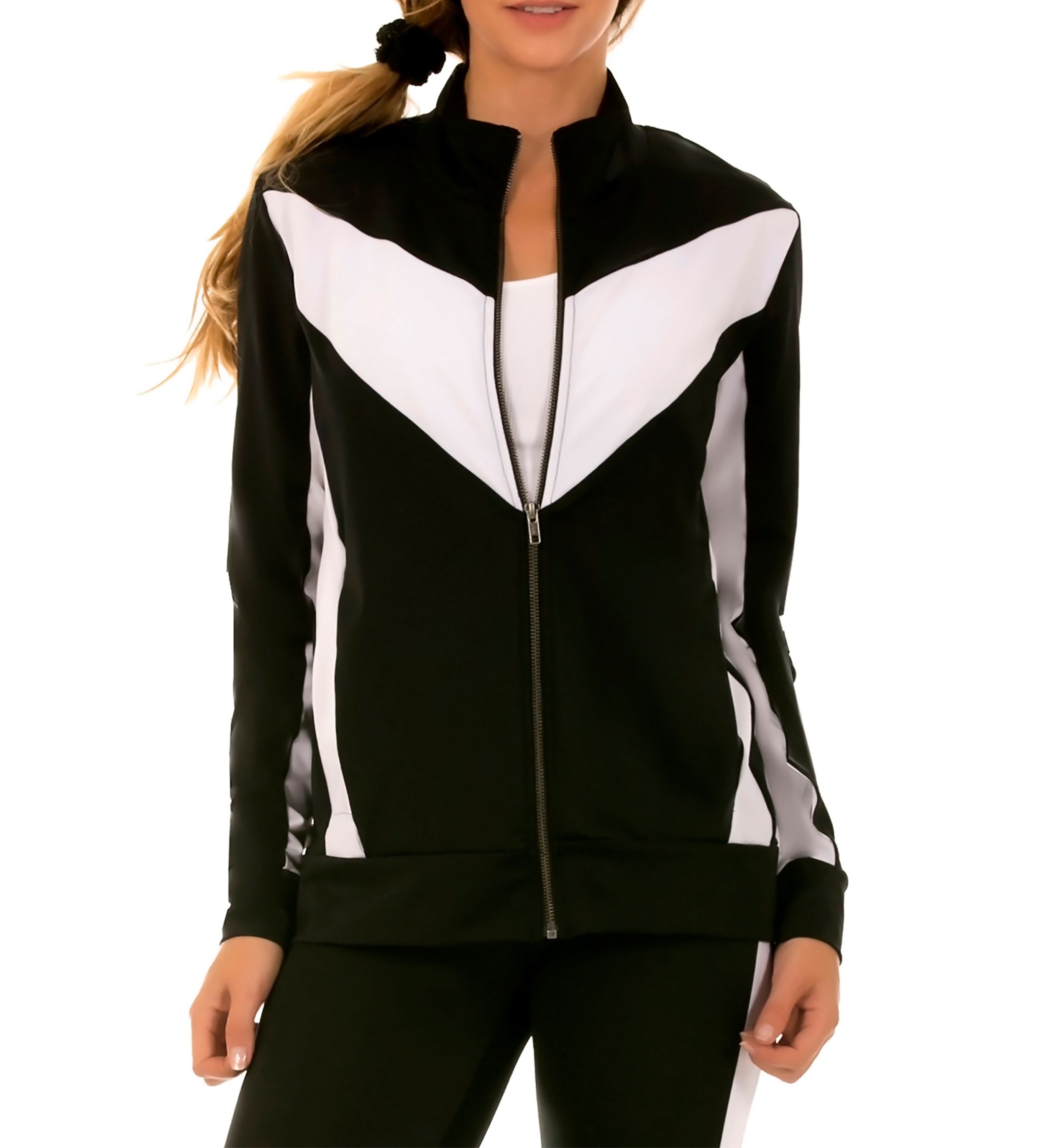 Color Block Zip-up Jacket