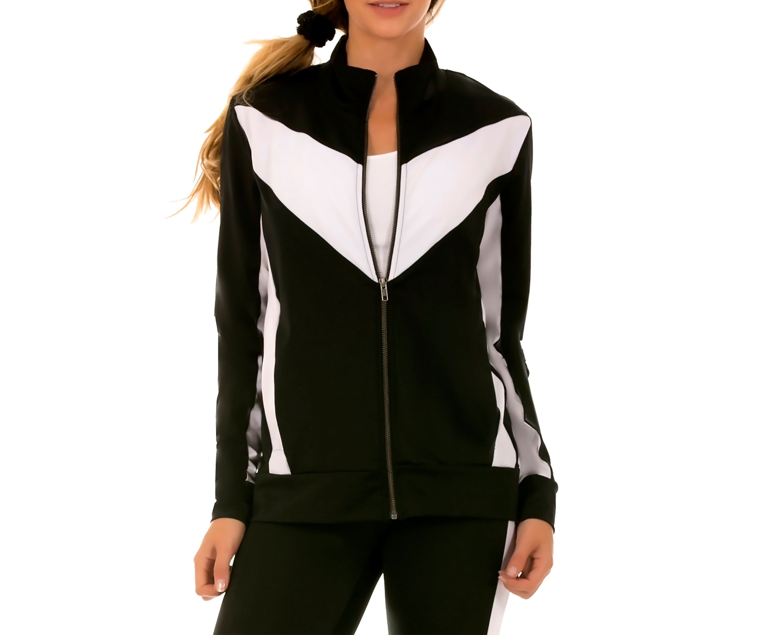 Color Block Zip-up Jacket