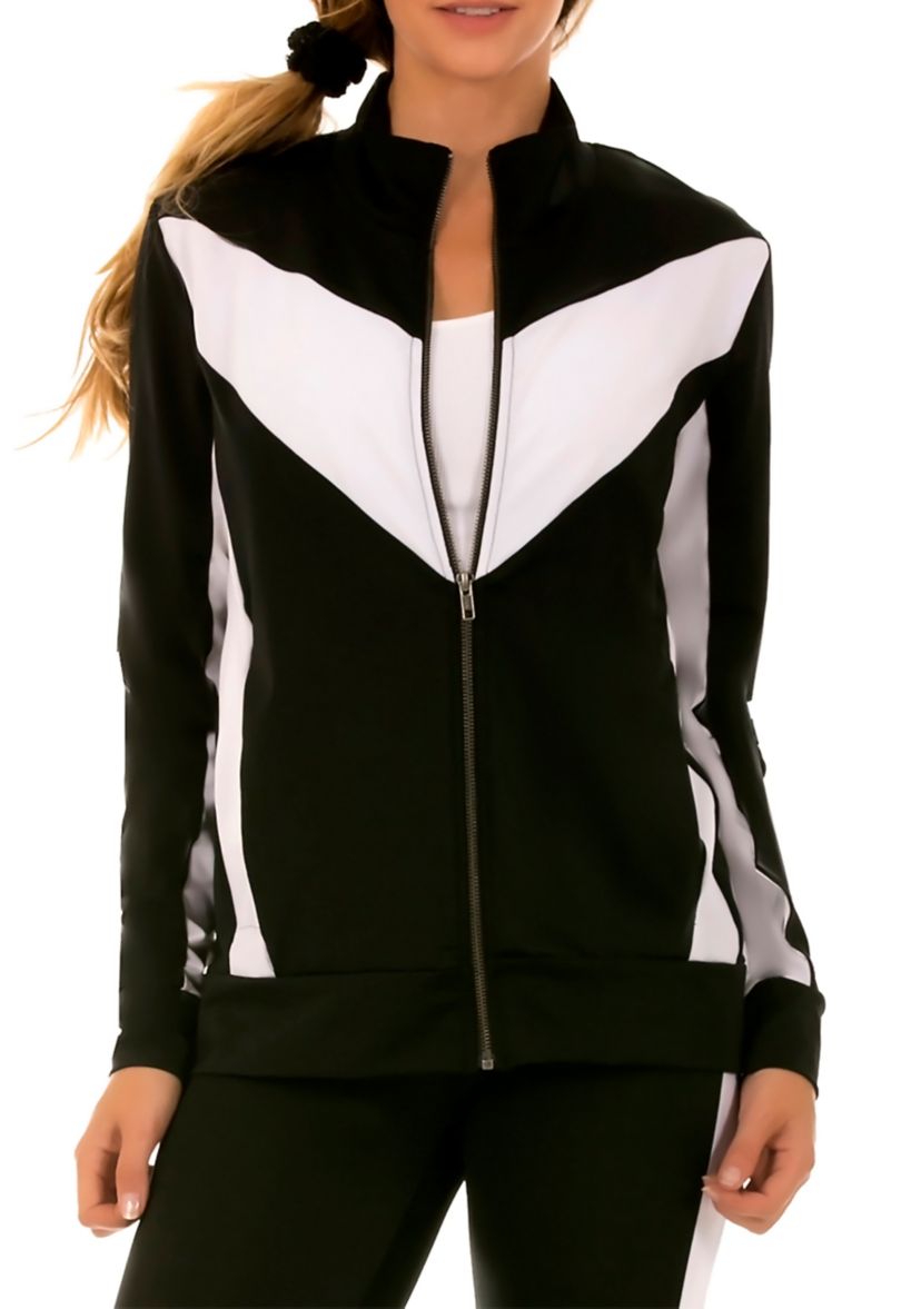 Color Block Zip-up Jacket