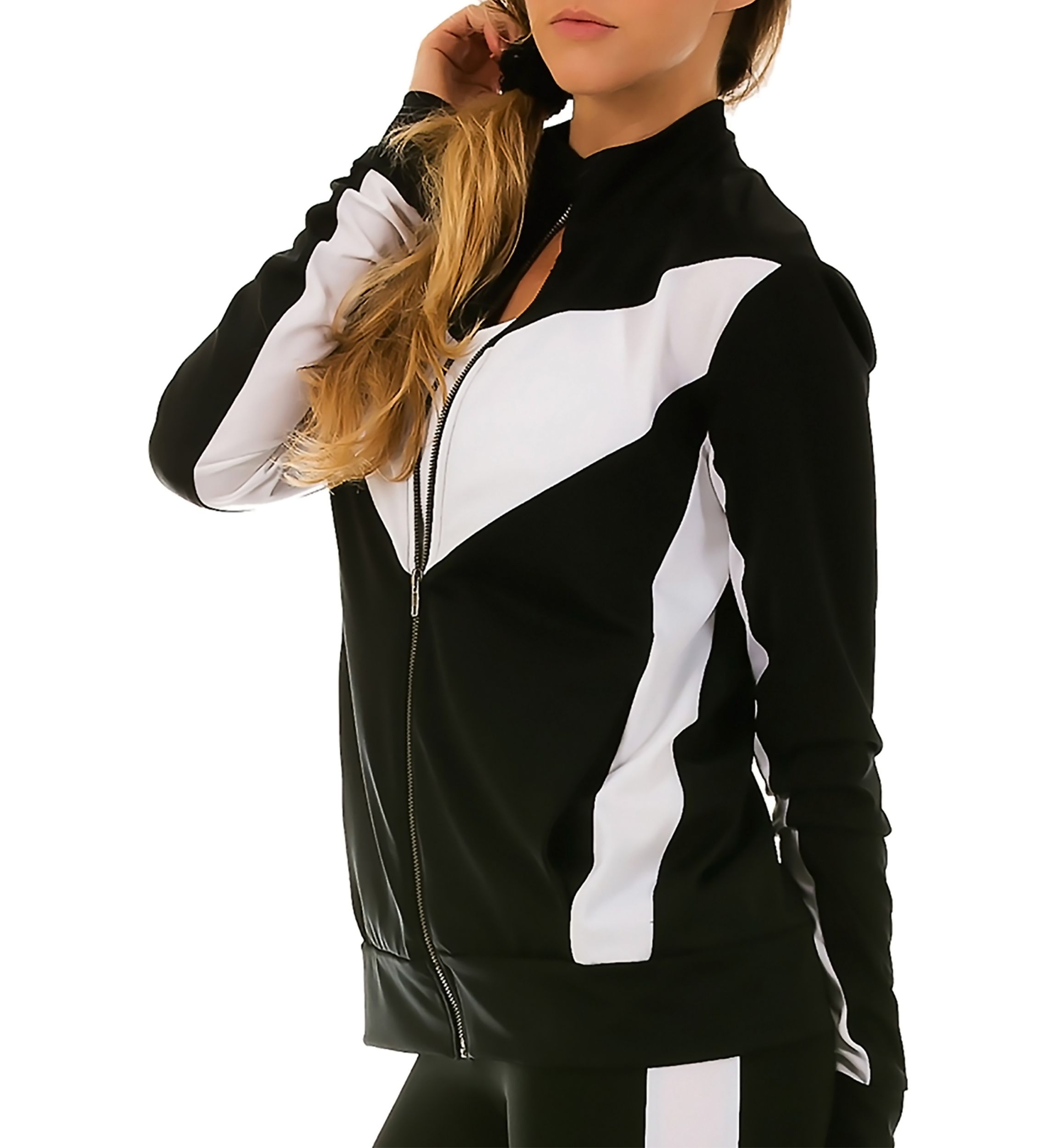 Color Block Zip-up Jacket