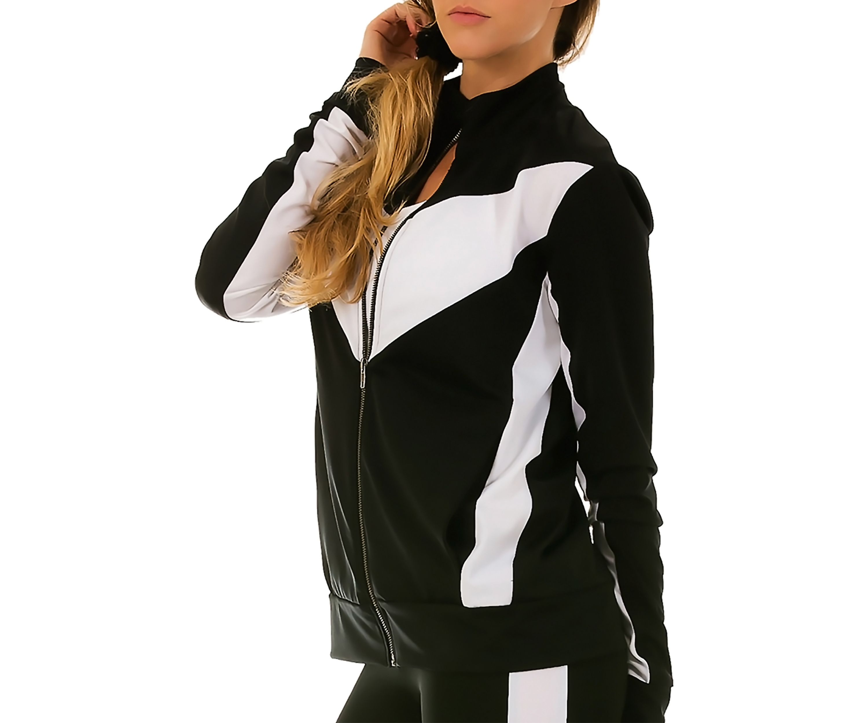 Color Block Zip-up Jacket