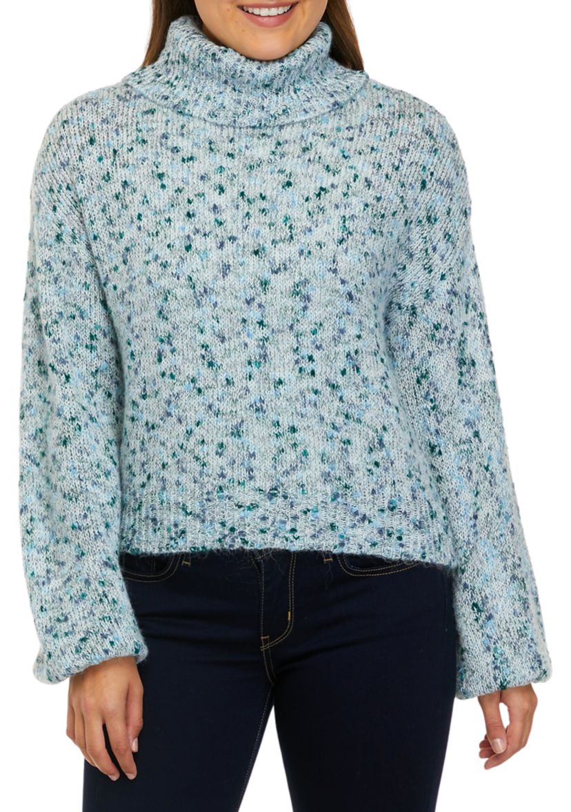 Long Sleeve Cropped Turtleneck Sweater