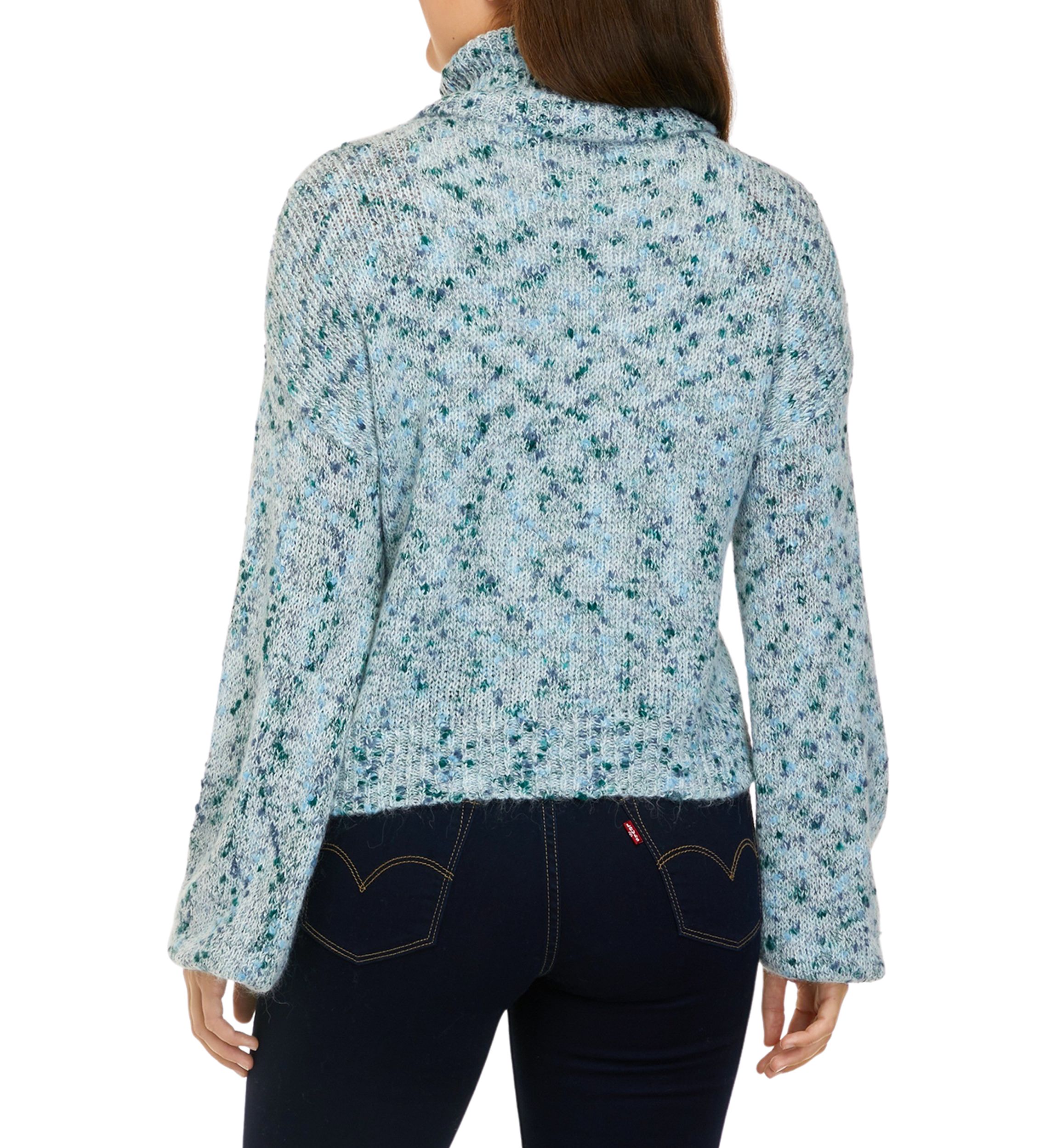 Long Sleeve Cropped Turtleneck Sweater