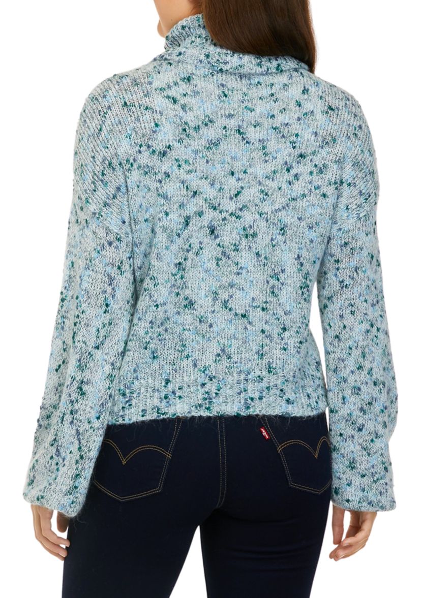 Long Sleeve Cropped Turtleneck Sweater