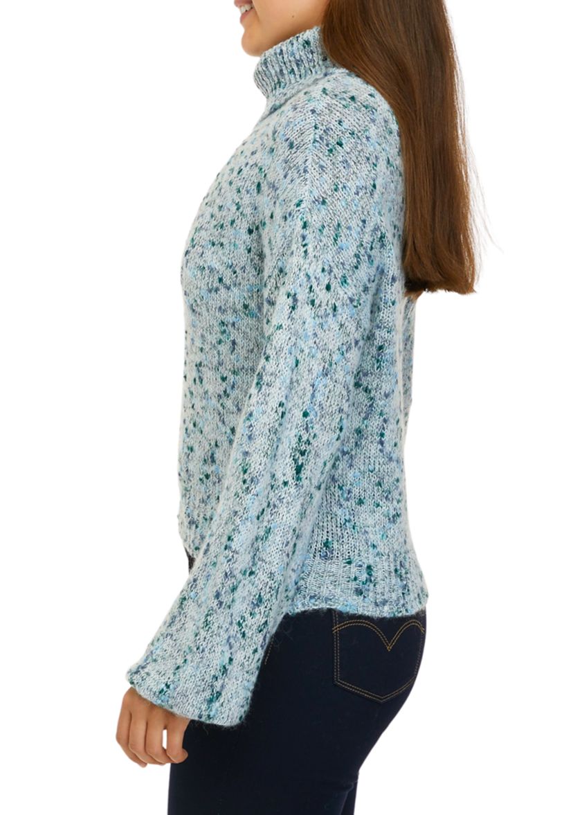 Long Sleeve Cropped Turtleneck Sweater