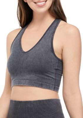 DKNY Women's Seamless Litewear Rib Bralette, Glacier Dark, Small at   Women's Clothing store