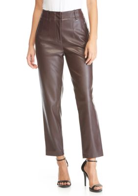 petite faux leather pants