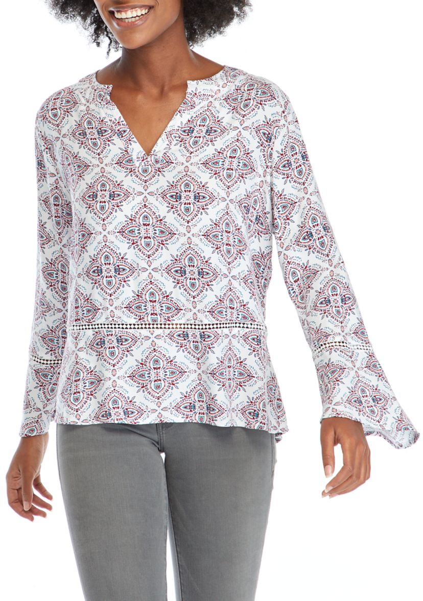  Womens Lyocell® Woven Print Top 