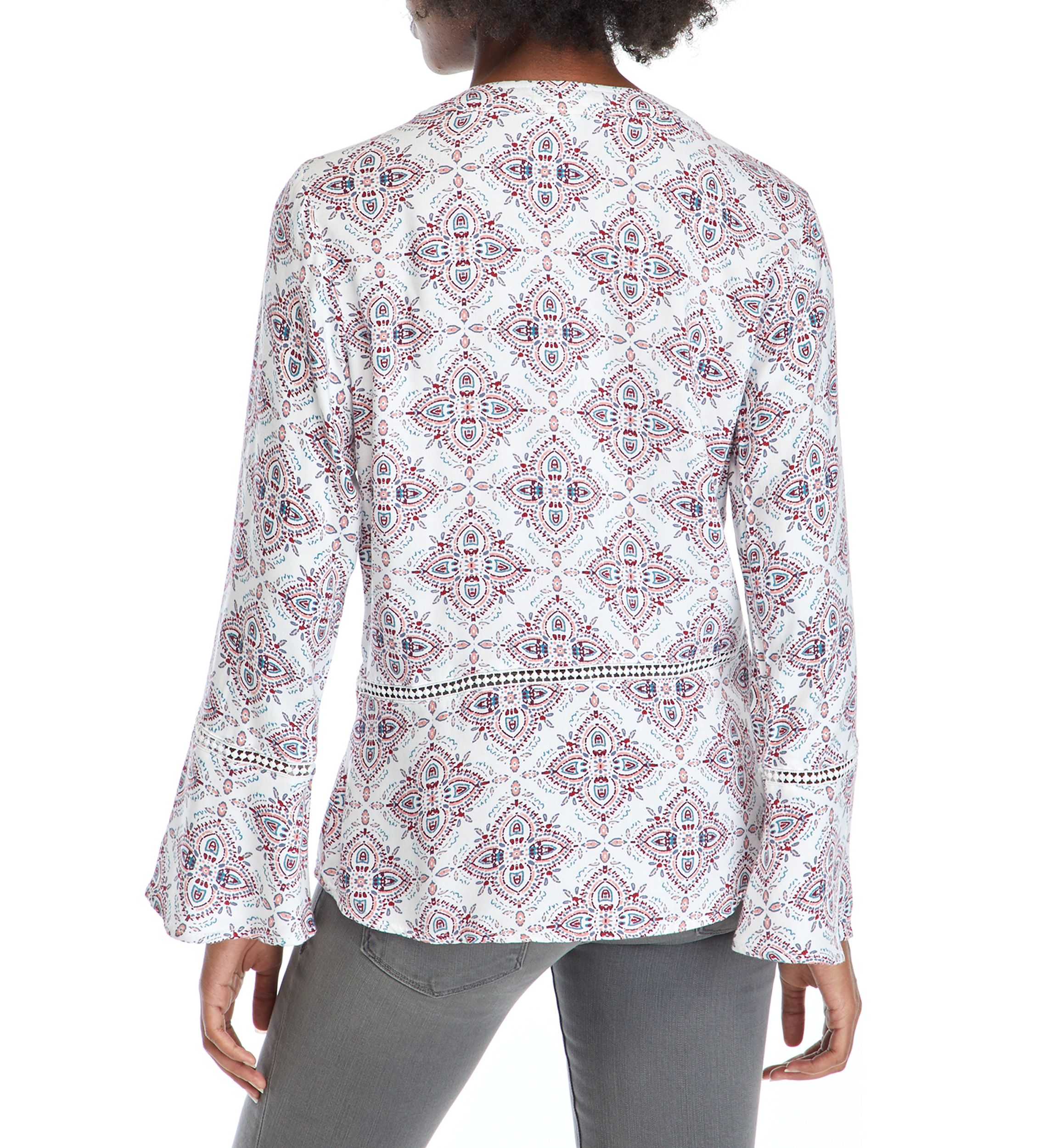  Womens Lyocell® Woven Print Top 