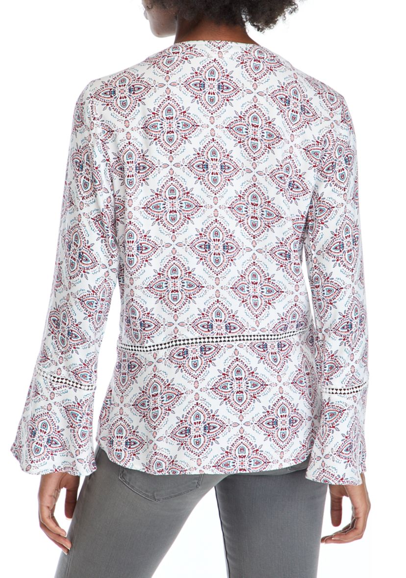  Womens Lyocell® Woven Print Top 