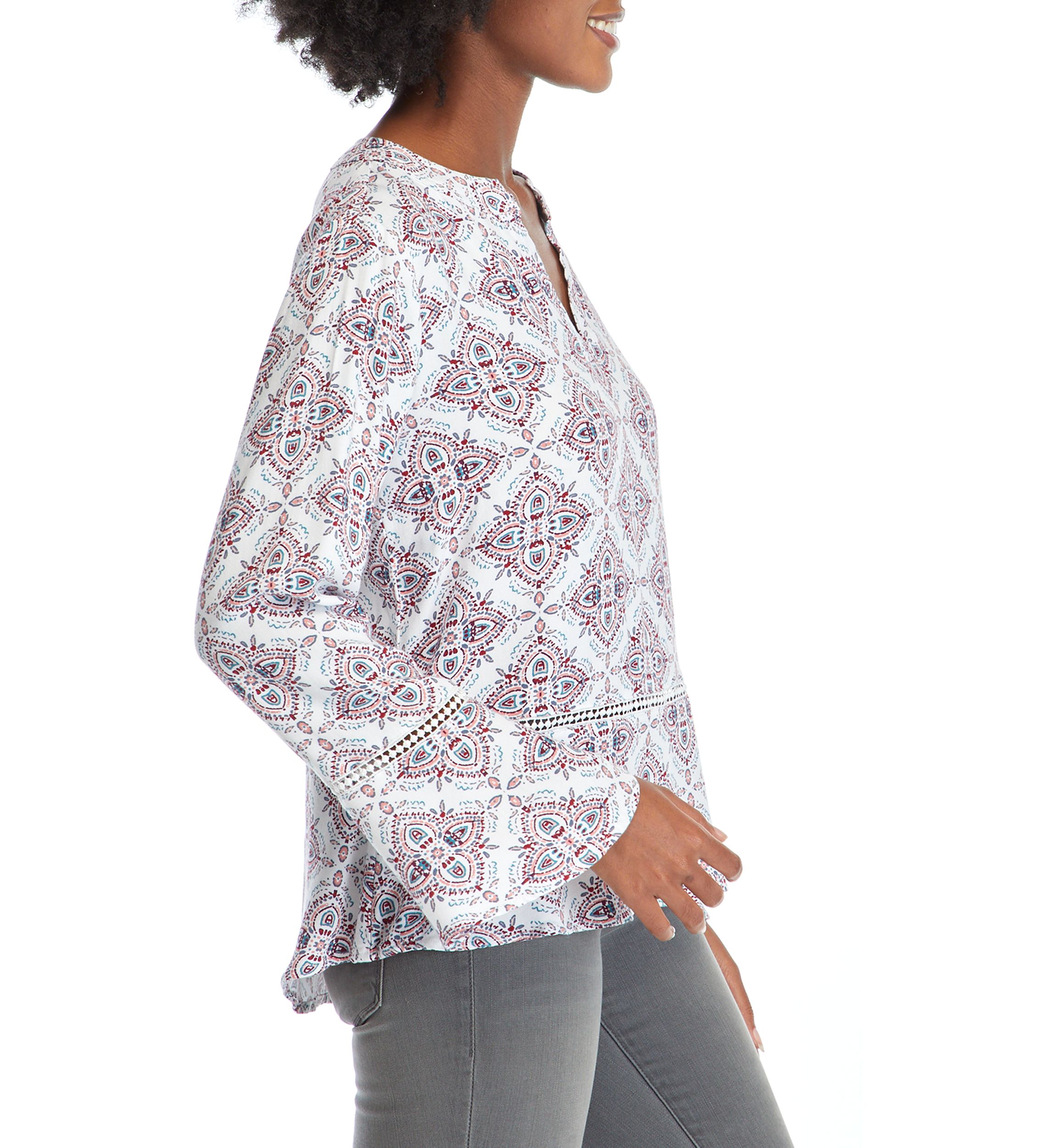  Womens Lyocell® Woven Print Top 