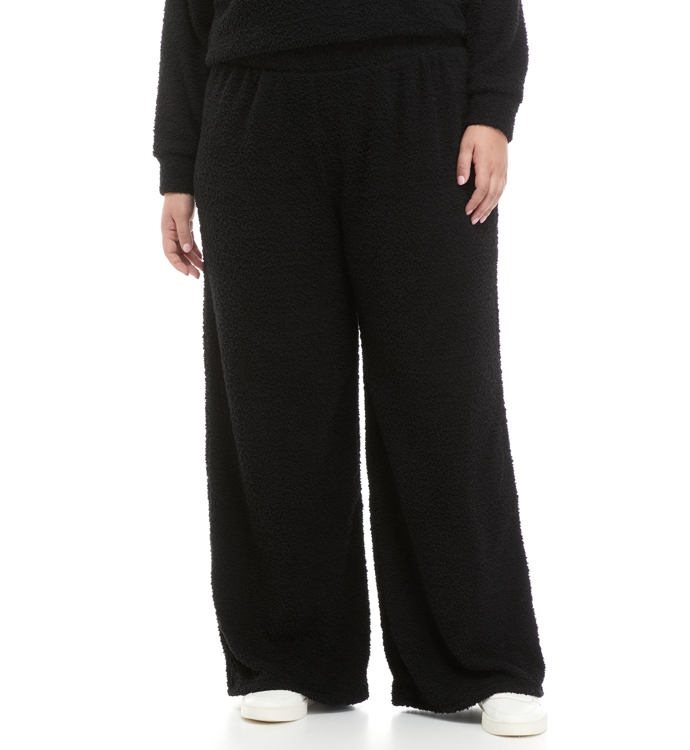 Plus Size Pull On Wide Leg Pants