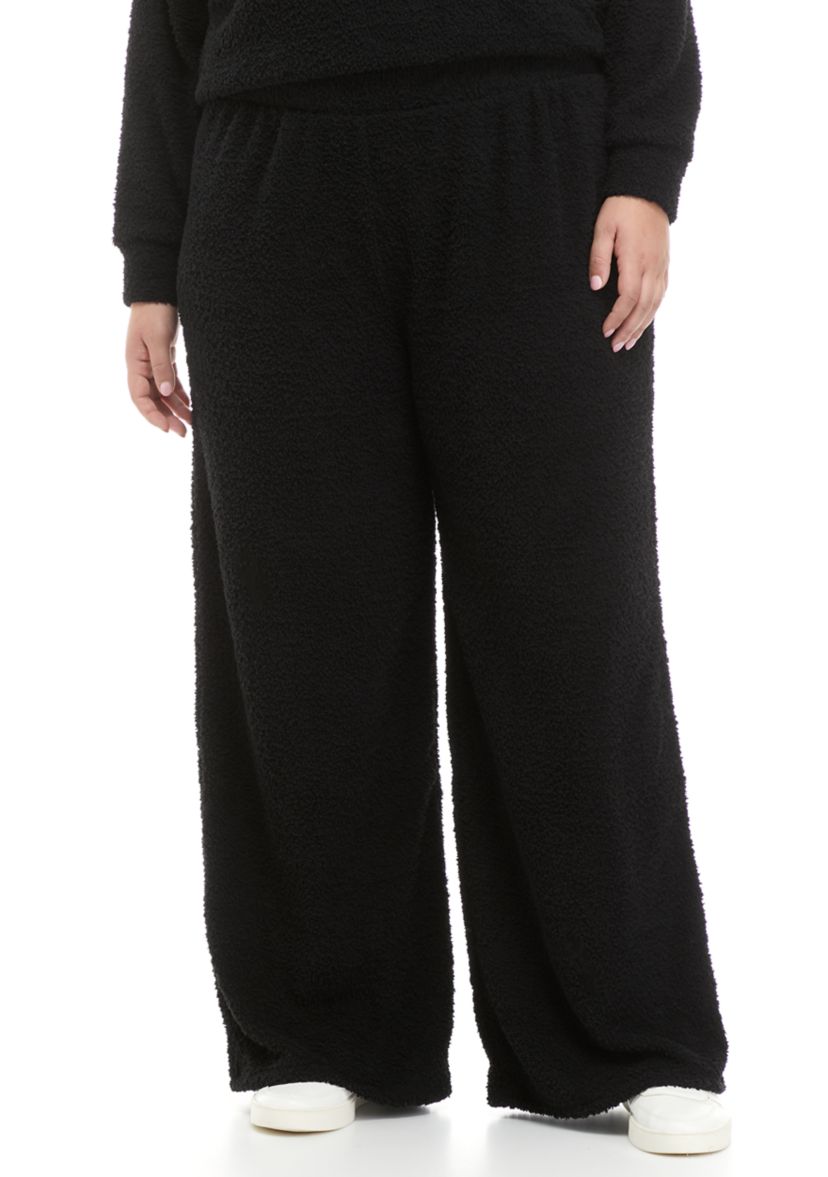 Plus Size Pull On Wide Leg Pants