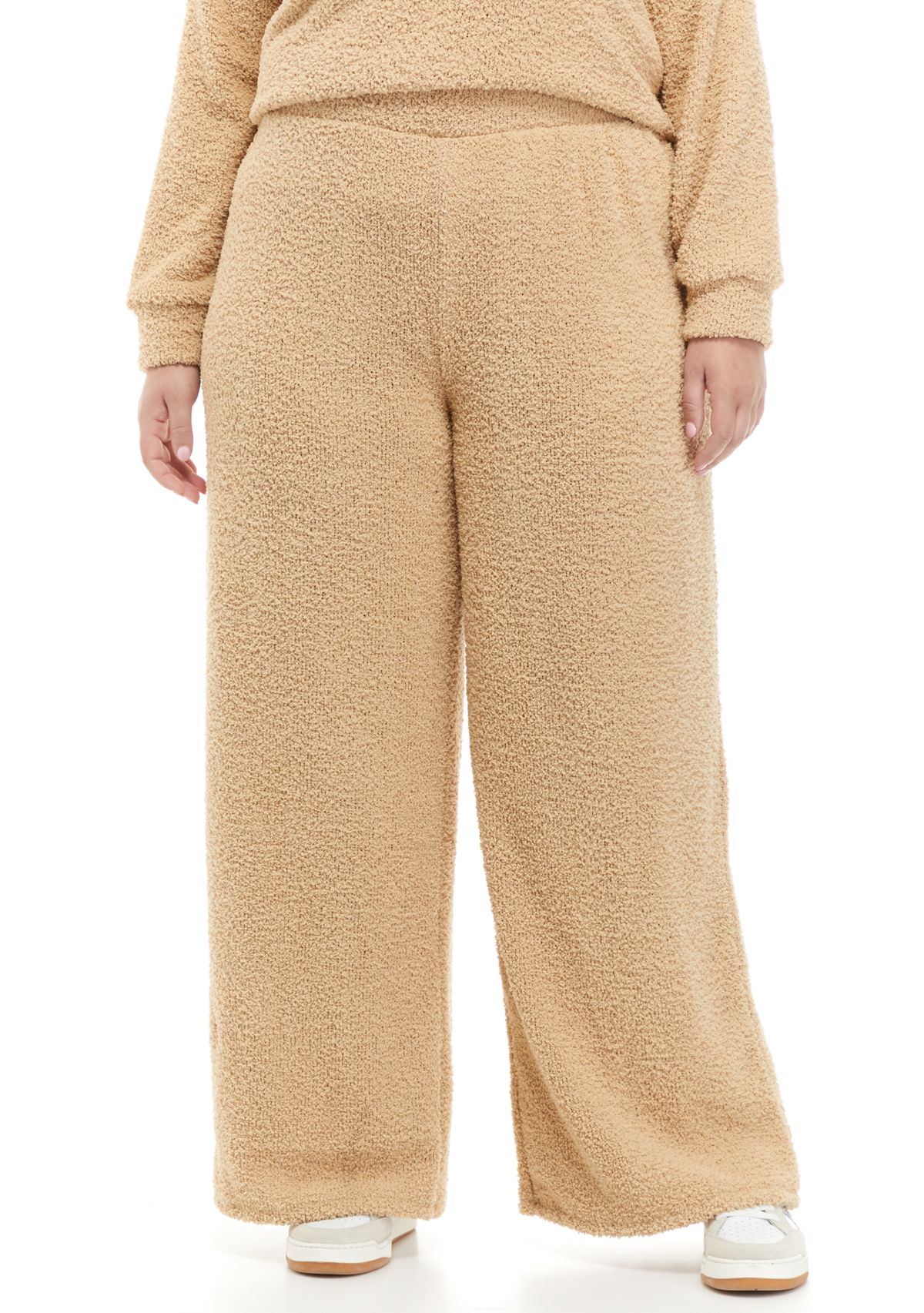 Plus Size Pull On Wide Leg Pants