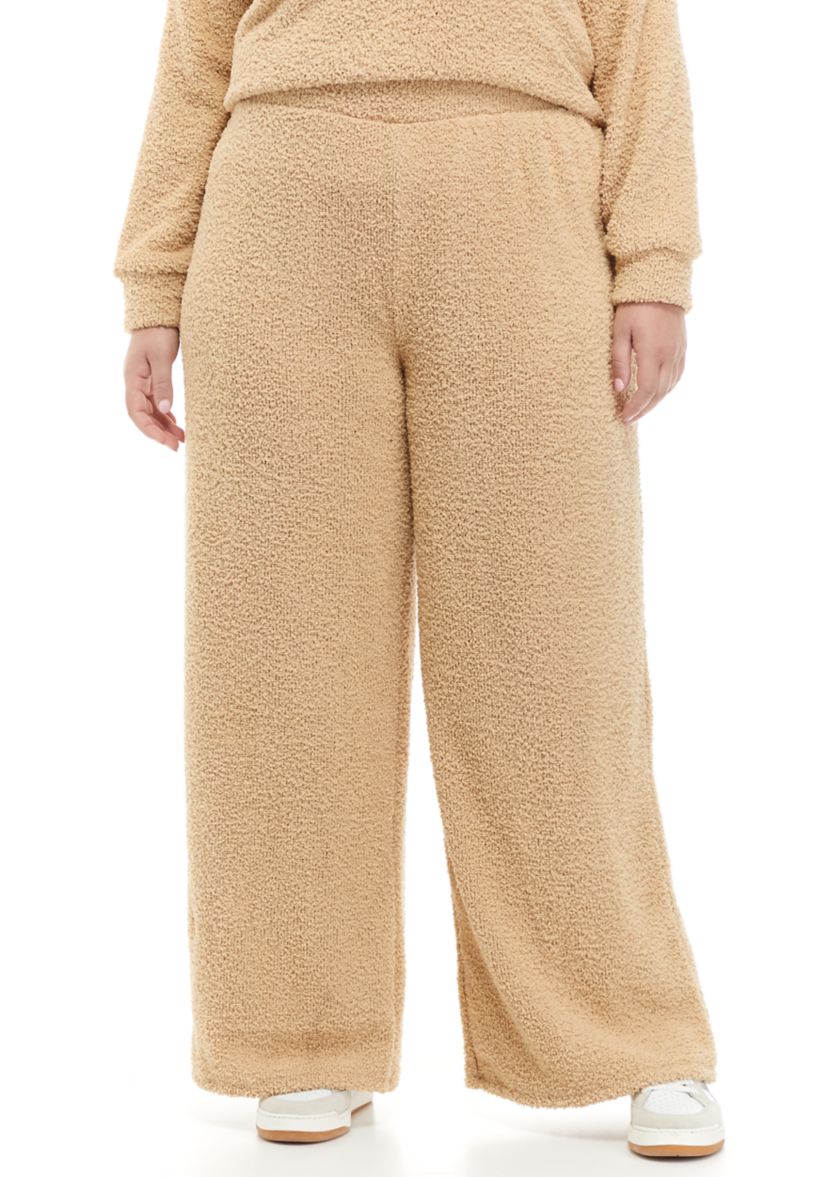 Plus Size Pull On Wide Leg Pants