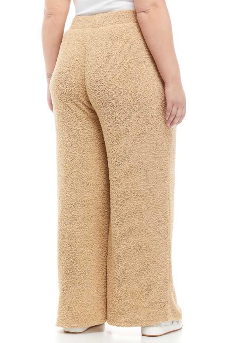 Plus Size Pull On Wide Leg Pants